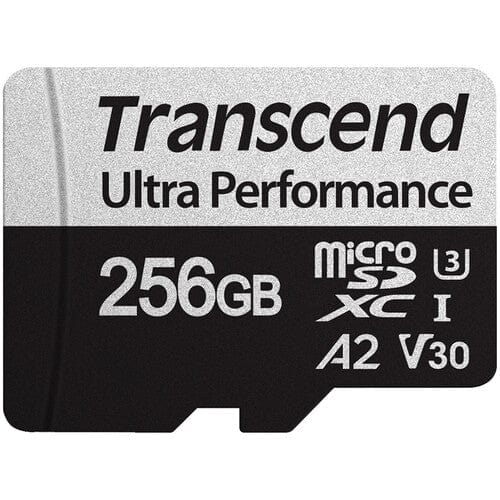 Thẻ nhớ Micro Transcend 256GB with adapter UHS-I U3 A2 Ultra Performance, R 160mb/s, W 125mb/s