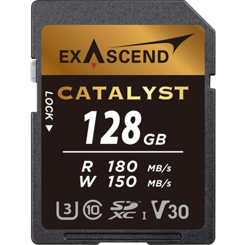 Thẻ nhớ UHS-I SD card V30 - Catalyst - 128GB hiệu Exascend, model: EX128GSDU1 Thẻ nhớ UHS-I SD card V30 - Catalyst - 128GB hiệu Exascend, model: EX128GSDU1