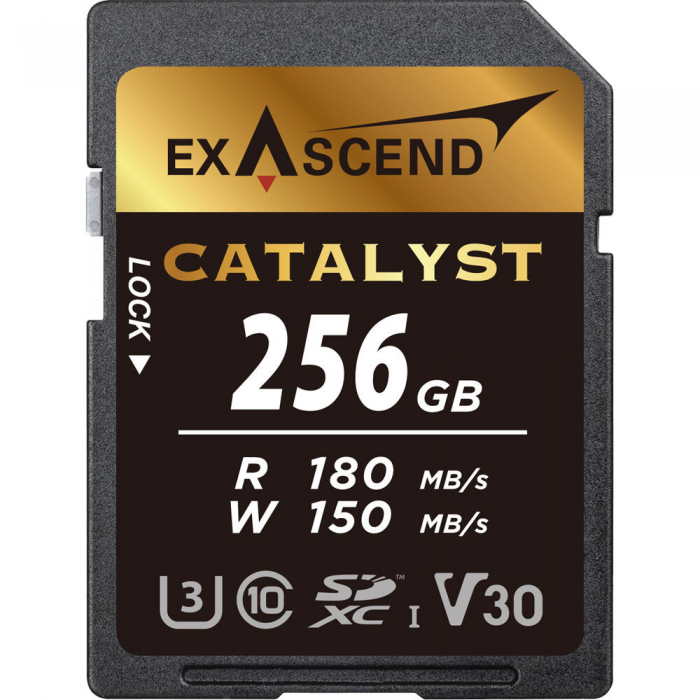 Thẻ nhớ UHS-I SD card V30 - Catalyst - 256GB hiệu Exascend, model: EX256GSDU1 Thẻ nhớ UHS-I SD card V30 - Catalyst - 256GB hiệu Exascend, model: EX256GSDU1