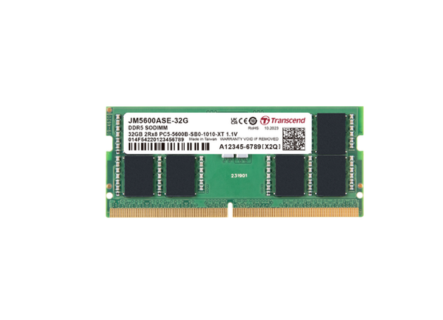 Thanh ram dùng cho Laptop hiệu Transcend 32GB JM DDR5 5600 SO-DIMM 2Rx8 2Gx8 CL46 1.1V