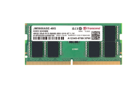 Thanh ram dùng cho Laptop hiệu Transcend 48GB JM DDR5 5600 SO-DIMM 2Rx8 3Gx8 CL46 1.1V