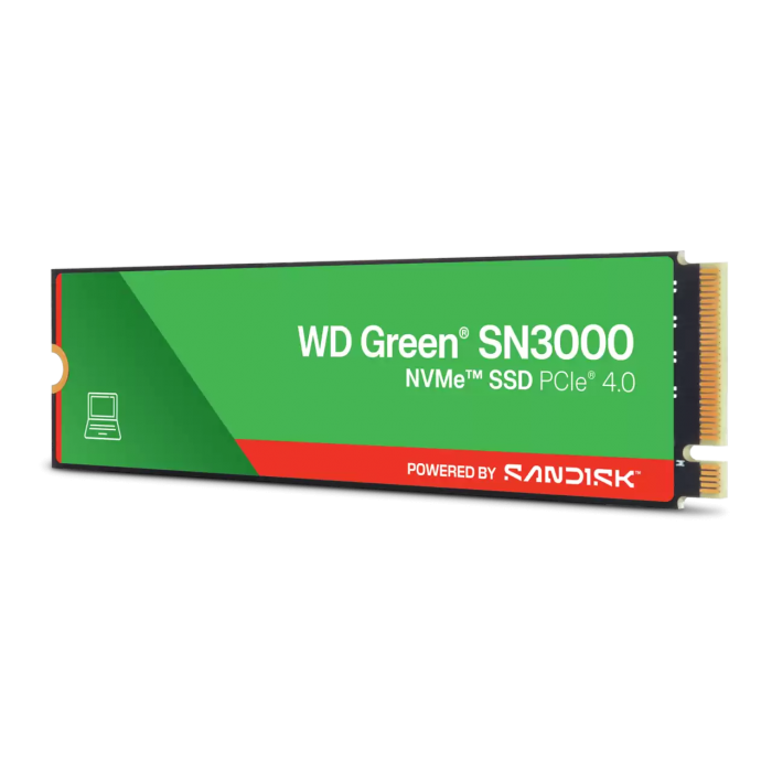 Ổ cứng WD Green SSD SN3000 500GB / SN3000 NVMe / M.2-2280 / PCIe Gen4 / Read up to 5000MB/s