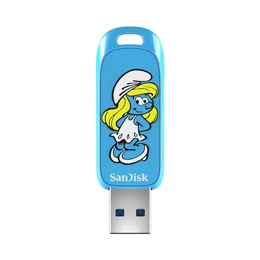 Thanh nhớ ngoài Sandisk Smurfette Edition 256GB USB 3.2,Ingot Type-A,130MB/s,4x6 Blister,Global _ SDCZIS-256G-G46