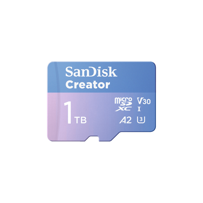 Thẻ nhớ SanDisk 1TB Extreme uSD V30,U3,C10,A2,UHS-I,190MB/s R,130MB/s,Creator Cart + Adapter