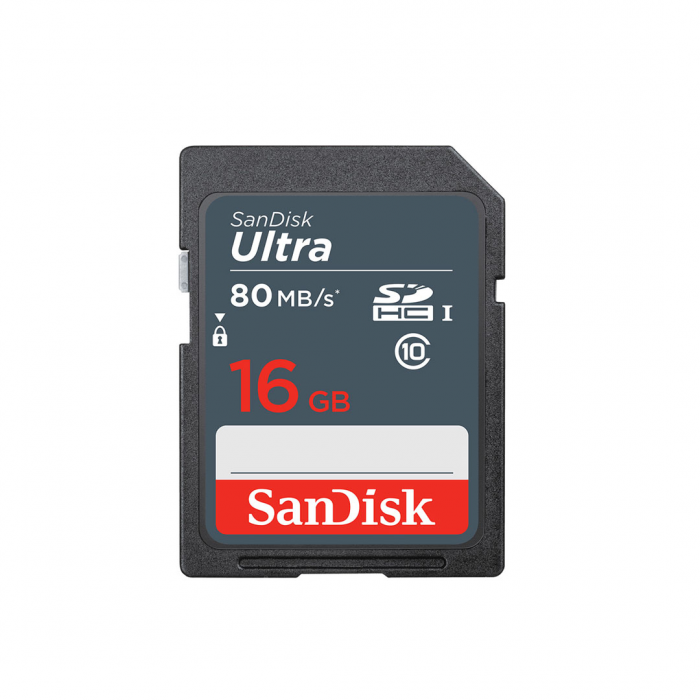 Thẻ nhớ SanDisk SD Ultra 16G 80Mb/s C10, UHS-I,3x5 new