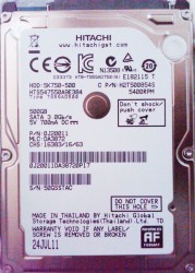Ổ cứng Laptop HITACHI 500GB, 5400rpm, 8MB Cache, SATA II 2.5 Inch