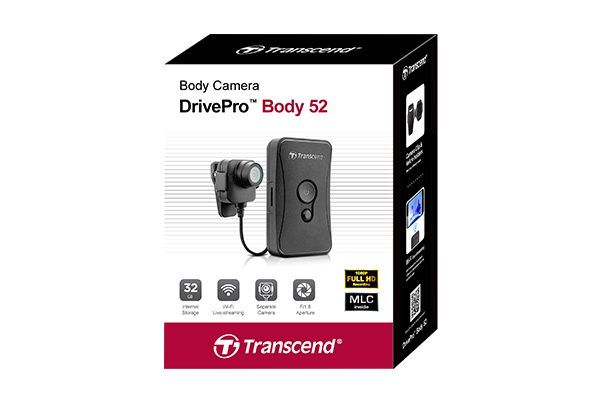 Máy quay đeo trên người Transcend DrivePro™ Body 52 Wifi (kèm thẻ nhớ 32 GB)