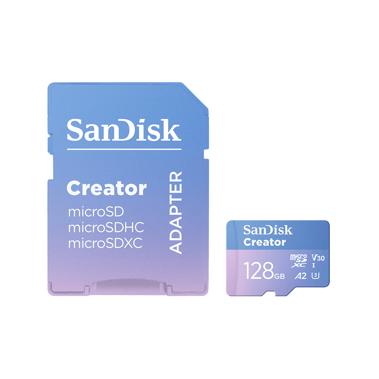 Thẻ nhớ SanDisk 128G Extreme uSD, V30,U3,C10,A2,UHS-I,190MB/s R, 90MB/s, Creator Cart + Adapter