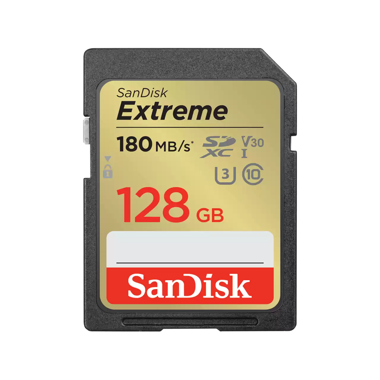 Thẻ nhớ SanDisk 128G Extreme,V30,U3,C10,UHS-I,180MB/s- SDSDXVA-128G-GNCIN